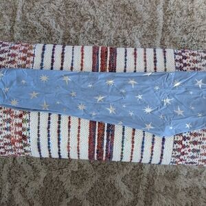 Blue Star Patterned Scarf